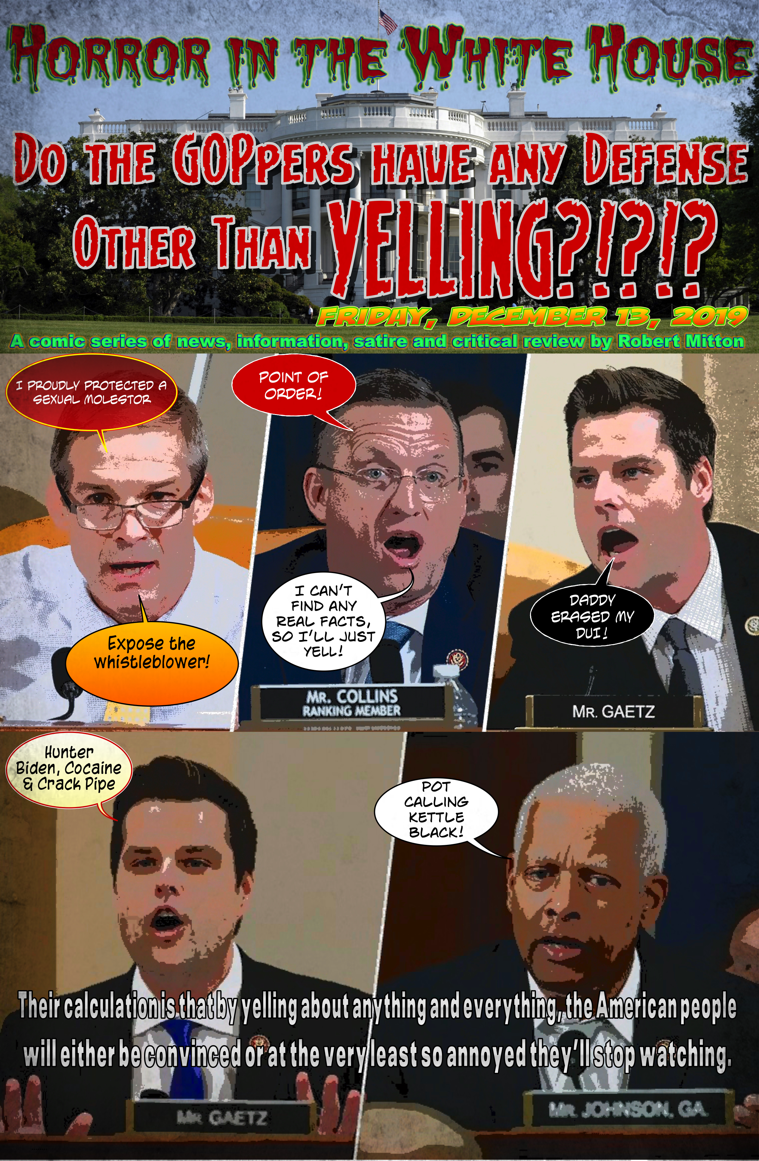 The Horror Daily - Friday, December 13, 2019 - GOP YELLING!
