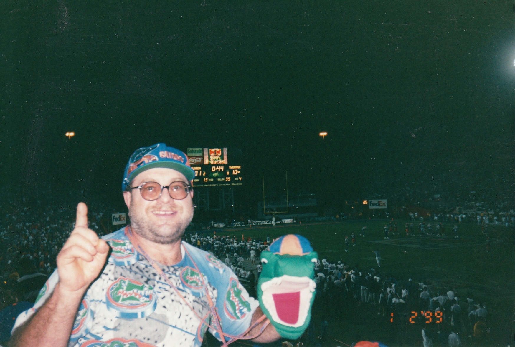 At the Orange Bowl January 2, 1999 Gators beat Syracuse 331 to 10